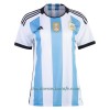 Camiseta de fútbol Argentina 3 Star Primera Equipación Mundial 2022 - Mujer